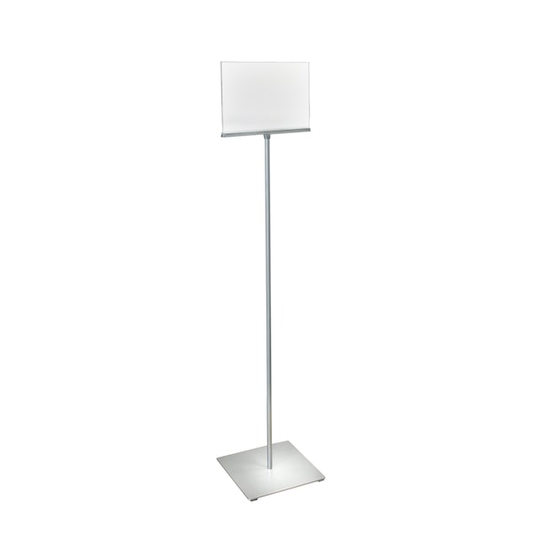 11"x8.5" Pedestal Two-Sided Sign Holder Stand on Square Metal Base